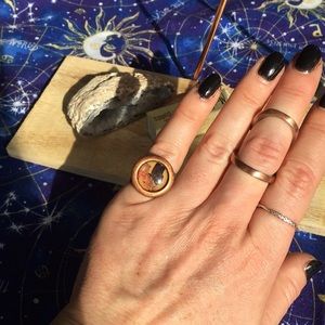 🍒SOLD🍒Vintage Bronze Button Ring